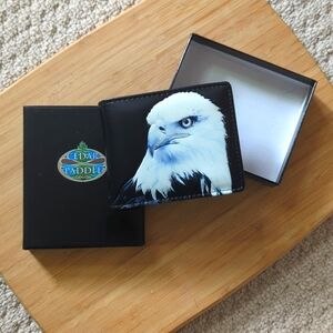 Leather eagle wallet